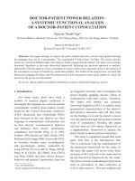 Doctor-patient power relation a systemic functional analysis of a doctor-patient consultation
