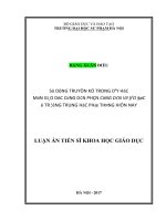 Sử dụng truyện kể trong dạy học môn Giáo dục công dân phần Công dân với đạo đức ở trường Trung học phổ thông hiện nay