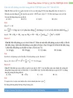 Giai chi tiet cac cau hay va kho vat ly ki thi THPTQG2017 ma de 201 