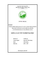 Đánh giá hiện trạng quản lý và xử lý chất thải tại trang trại chăn nuôi lợn tuấn hà thôn mai thưởng, xã yên sơn, huyện lục nam, tỉnh bắc giang 