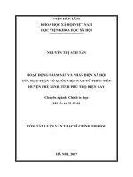 Hoạt động giám sát và phản biện xã hội của Mặt trận Tổ quốc Việt Nam từ thực tiễn huyện Phù Ninh, tỉnh Phú Thọ hiện nay (tt)