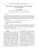 PHÂN LOẠI NGƯỜI DÙNG WEB sử DỤNG kỹ THUẬT SO SÁNH CHUỖI (tt) 