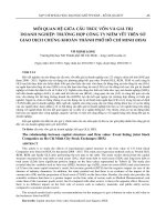 MỐI QUAN hệ GIỮA cấu TRÚC vốn và GIÁ TRỊ DOANH NGHIỆP TRƯỜNG hợp CÔNG TY NIÊM yết TRÊN sở GIAO DỊCH CHỨNG KHOÁN THÀNH PHỐ hồ CHÍ (tt) 