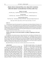 PHÂN TÍCH ẢNH HƯỞNG của TRỤ đất XI MĂNG đến ổn ĐỊNH VÁCH hố đào TƯỜNG LIÊN tục (tt) 