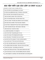 TIENG ANH 10 DE ON THI HOC KY 1 BAI 4567 