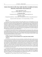 PHÂN TÍCH PHI TUYẾN TRỤ THÉP TRUYỀN tải điện sử DỤNG PHƯƠNG PHÁP PHÂN TÍCH dầm cột (tt) 