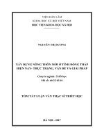 Xây dựng nông thôn mới ở tỉnh Đồng Tháp hiện nay thực trạng,vấn đề và giải pháp (tt)