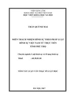 Miễn trách nhiệm hình sự theo luật hình sự Việt Nam và thực tiễn áp dụng trên địa bàn tỉnh Phú Thọ (tt)