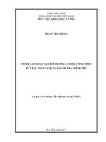 Chính sách đào tạo, bồi dưỡng cán bộ, công chức từ thực tiễn cơ quan Thanh tra Chính phủ (LV thạc sĩ)