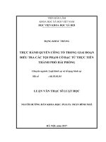 Thực hành quyền công tố trong giai đoạn điều tra các tội phạm cờ bạc từ thực tiễn thành phố Hải Phòng