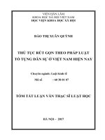 Thủ tục rút gọn theo pháp luật tố tụng dân sự ở Việt Nam hiện nay (tt)