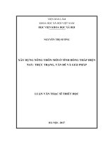 Xây dựng nông thôn mới ở tỉnh Đồng Tháp hiện nay thực trạng,vấn đề và giải pháp (LV thạc sĩ)