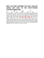 Một số sáng kiến kinh nghiệm chỉ đạo làm đồ dùng day học và đồ chơi trong trường mầm non 