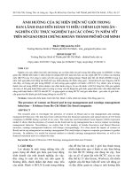 ẢNH HƯỞNG của sự HIỆN DIỆN nữ GIỚI TRONG  BAN LÃNH đạo đến HÀNH VI điều CHỈNH lợi NHUẬN    NGHIÊN cứu THỰC NGHIỆM tại các CÔNG TY NIÊM yết (tt)