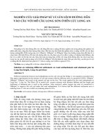 NGHIÊN cứu GIẢI PHÁP xử lý lún LỆCH ĐƯỜNG dẫn vào cầu với mố cầu LONG sơn ở bến lức LONG AN (tt) 