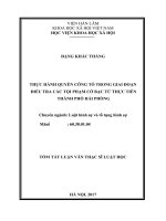 Thực hành quyền công tố trong giai đoạn điều tra các tội phạm cờ bạc từ thực tiễn thành phố Hải Phòng (tt)