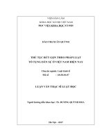 Thủ tục rút gọn theo pháp luật tố tụng dân sự ở Việt Nam hiện nay (LV thạc sĩ)