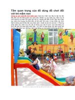 Tầm quan trọng của đồ dùng đồ chơi đối với trẻ mầm non 