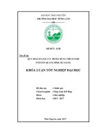 Quy hoạch loài cây trồng rừng thích nghi ở huyện quang bình, tỉnh hà giang  