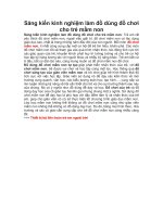 Kinh nghiệm làm đồ dùng, đồ chơi mầm non mở cho trẻ mầm non từ nguyên vật liệu thiên nhiên 