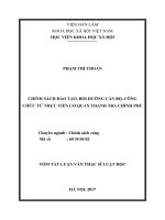 Chính sách đào tạo, bồi dưỡng cán bộ, công chức từ thực tiễn cơ quan Thanh tra Chính phủ (tt)