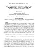 HIỆU QUẢ GIA CƯỜNG KHÁNG uốn của tấm CFRP TRONG dầm CHỮ t ỨNG SUẤT TRƯỚC có và KHÔNG có hệ NEO CFRP DẠNG dải u (tt) 