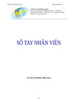 SỔ TAY NHÂN VIÊN CHO NGƯỜI MỚI