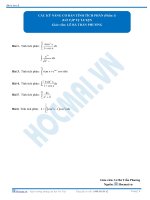 Kỹ năng tính Tích phân và tổng hợp các dạng bài tập tính Tích phân  Ôn thi đại học 2018