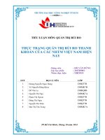 THỰC TRẠNG QUẢN TRỊ rủi RO THANH KHOẢN của các NHTM VIỆT NAM HIỆN NAY