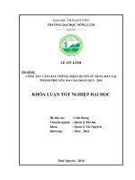 Công tác cấp giấy chứng nhận quyền sử dụng đất tại thành phố Yên Bái giai đoạn 2013  2015. (Khóa luận tốt nghiệp)
