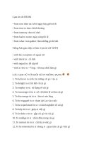 giao tiếp tiếng anh cơ bản cụm từ với FROM, with và in