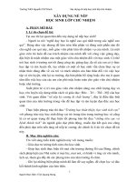 SKKN Xây dựng nề nếp học sinh lớp chủ nhiệm