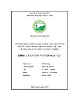 Ứng dụng công nghệ tin học và phương pháp toàn đạc điện tử thành lập bản đồ địa chính tờ số 25 tỷ lệ 1 1000 xã Nhạo Sơn  huyện Sông Lô  tỉnh Vĩnh Phúc. (Khóa luận tốt nghiệp)