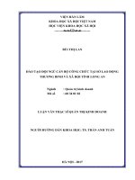 Đào tạo đội ngũ cán bộ công chức tại Sở Lao động Thương binh và Xã hội tỉnh Long An (Luận văn thạc sĩ)