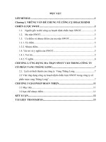 Các công cụ hoạch định chiến lược SWOT trong công ty cổ phần rượu vang thăng long