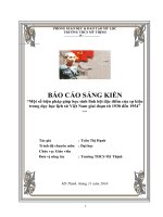 SKKN Một số biện pháp giúp học sinh lĩnh hội đặc điểm của sự kiện trong dạy học lịch sử Việt Nam giai đoạn từ 1930 đến 1954