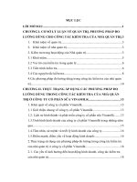 phương pháp đo lường dùng trong công tác kiểm tra của nhà quản trị ở công ty cổ phần sữa vinamilk