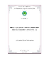 ĐỊNH LƯỢNG VÀ GIẢI TRÌNH TỰ VIRUS PRRS TRÊN ĐÀN HEO GIỐNG TỈNH ĐỒNG NAI LUẬN VĂN THẠC SĨ CÔNG NGHỆ SINH HỌC