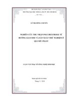 NGHIÊN CỨU THU NHẬN POLYDEXTROSE TỪ ĐƯỜNG GLUCOSE VÀ SẢN XUẤT THỬ NGHIỆM Ở QUI MÔ PILOT LUẬN VĂN THẠC SĨ CÔNG NGHỆ SINH HỌC