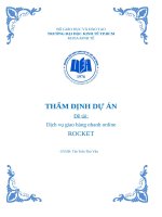 tiểu luận dịch vụ giao hàng nhanh online ROCKET