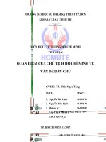 tiểu luận quan điểm của hồ chí minh về dân chủ