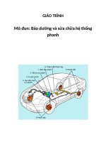 Giáo trình bảo dưỡng và sửa chữa hệ thống phanh phanh