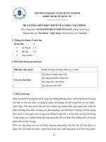 ĐỀ CƯƠNG môn học KINH tế LƯỢNG tài CHÍNH 