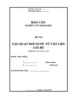 CHẾ TẠO QUẠT HƠI NƯỚC