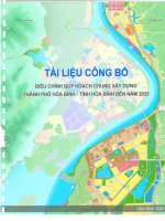 Quy hoạch tỉnh hòa bình, tp hòa bình, bản đồ quy hoạch tp hòa bình mới nhất