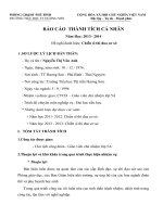 báo cáo thành tích cá nhân 2013   2014 