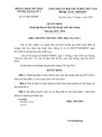 QUYẾT ĐỊNH Thành lập Ban tổ chức hội thi đọc sách cấp trường Năm học 2015 - 2016