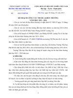 Kế hoạch công tác thi đua khen thưởng năm học 2013-2014