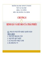 Thuyết trình môn thị trường tài chính định giá và rủi ro của trái phiếu 