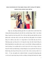 báo cáo đánh giá về sự khác nhau giữa nam  nữ trong hành vi mua hàng ngẫu hứng 